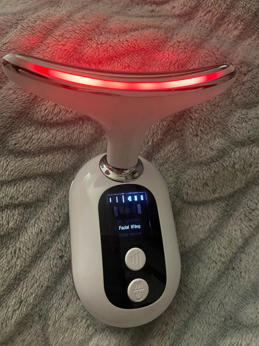 Curved Red Light Therapy EMS Face Wand